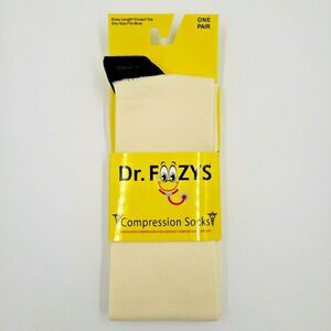 Ivory Compression Socks Airline Travel Comfort Sports Knee High Socks Foozys OS
